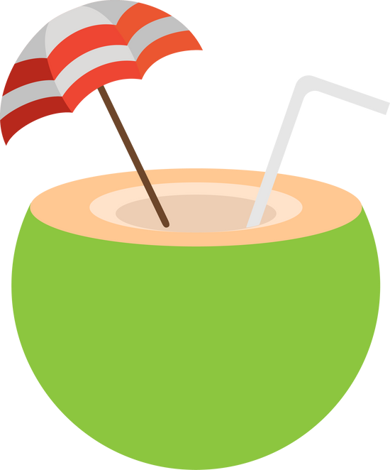 Coconut Drink Illustration